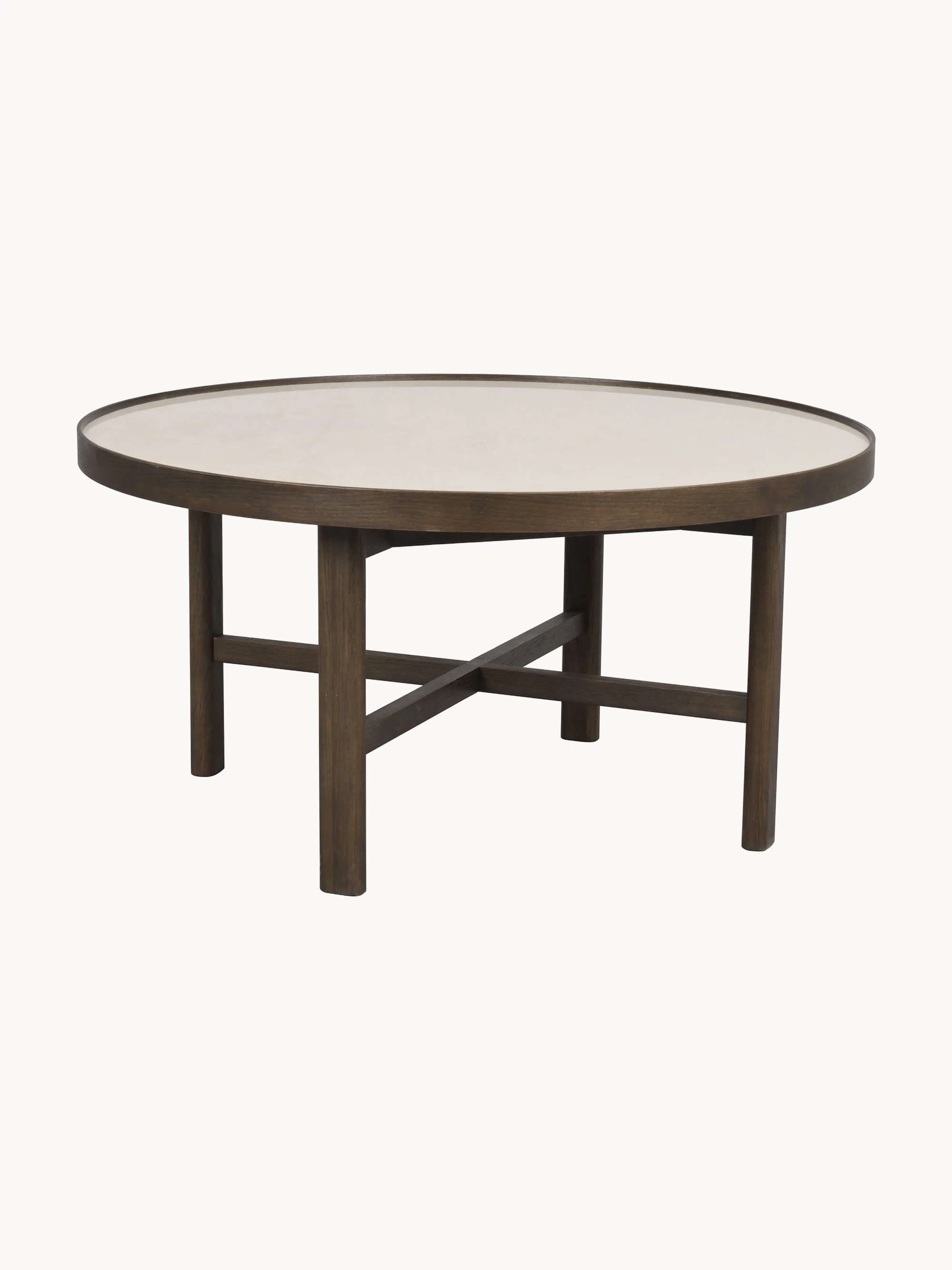 Runder Couchtisch Marsden aus Eichenholz, Ø 90 cm