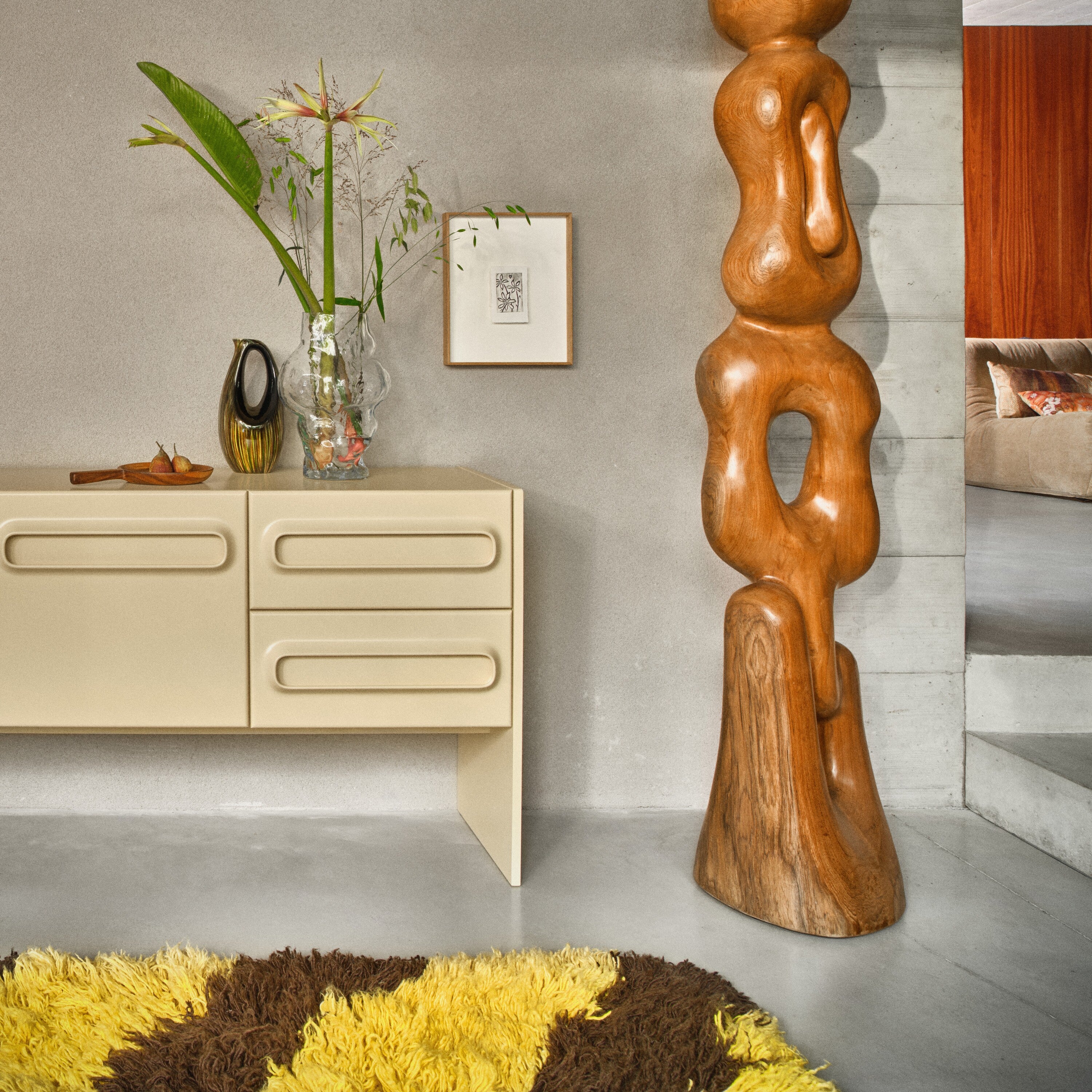 HKliving Fluffy Vloerkleed 80 x 115 cm - Sunray
