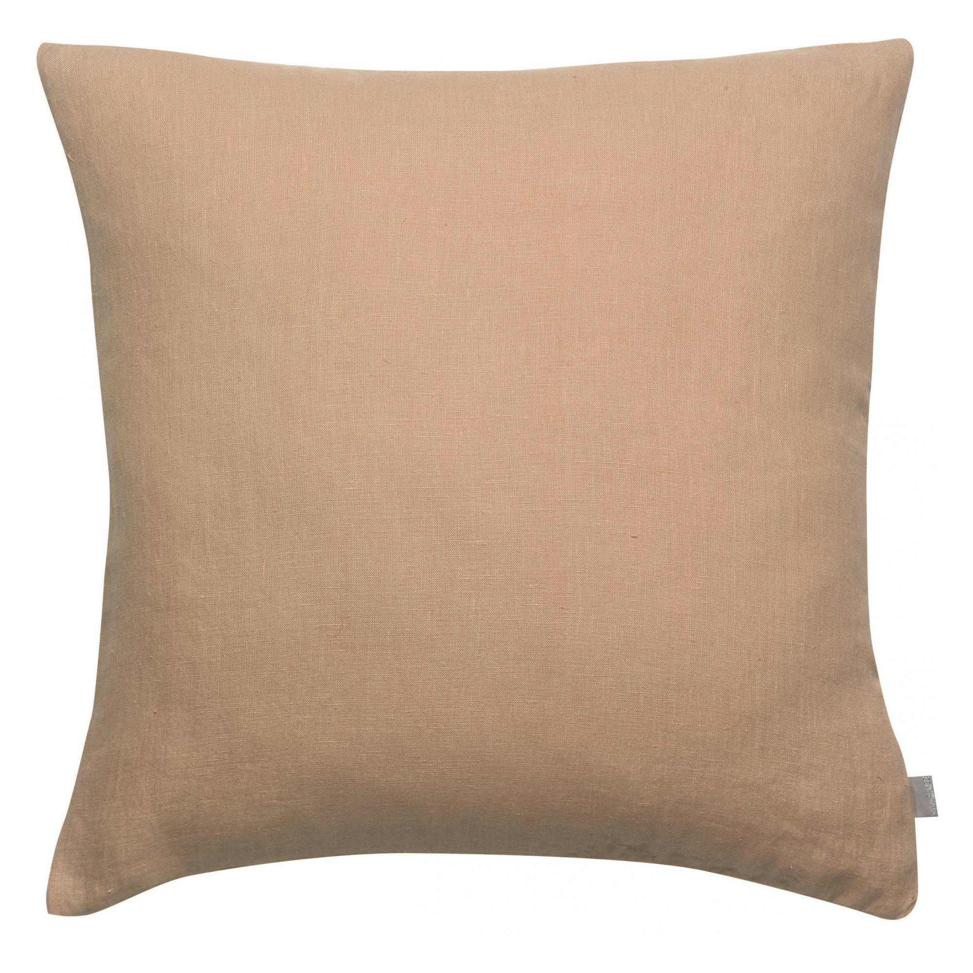 ZEFF - Coussin uni  en lin sable 45 x 45