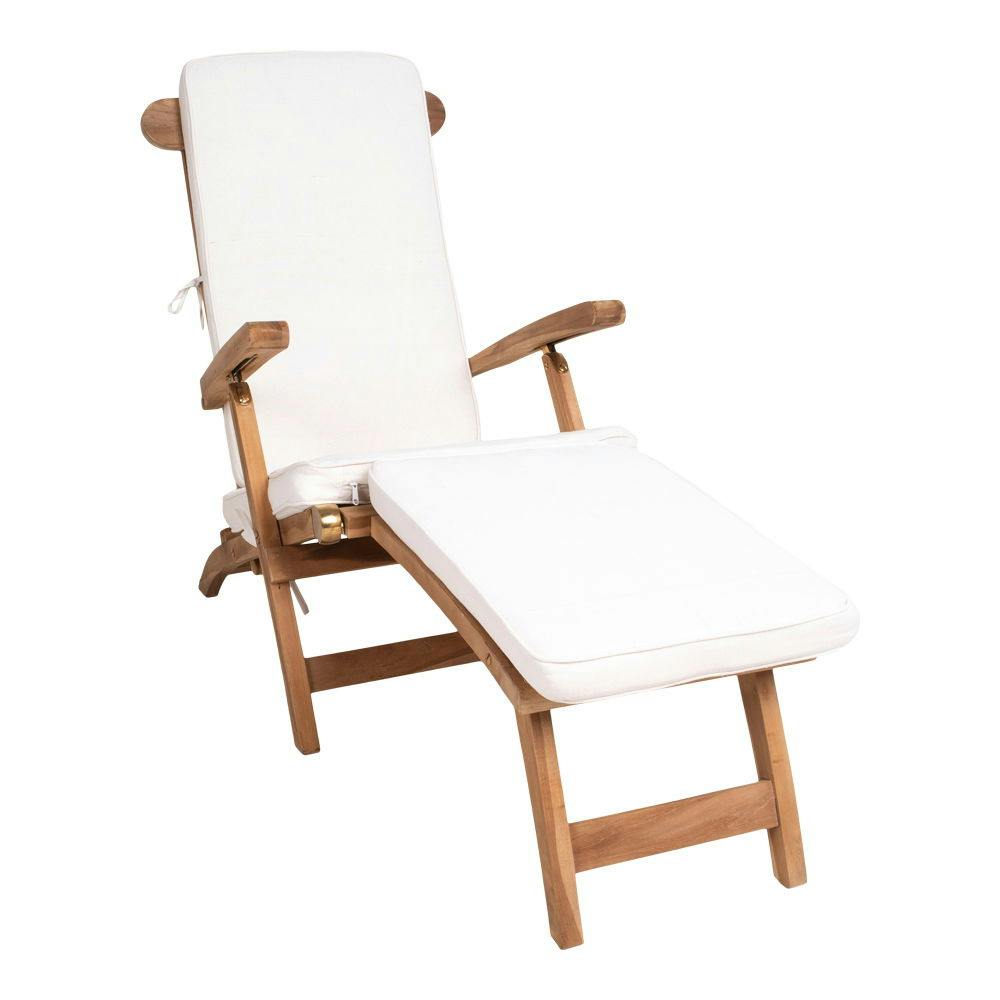 Coussin blanc en coton pour bain de soleil MENDOZA