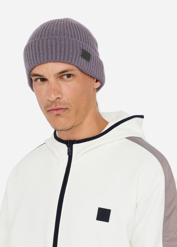 Berretto beanie in maglia a coste