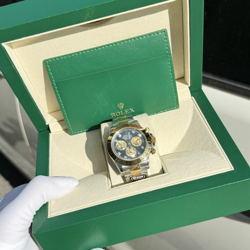 Rolex Daytona SS/YG Plated Dark MOP Dial With Diamonds 40mm Oyster Super Clone