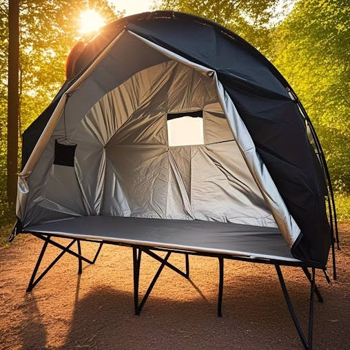 NNETM Military Off-Ground Single Tent Bed (2-in-1)