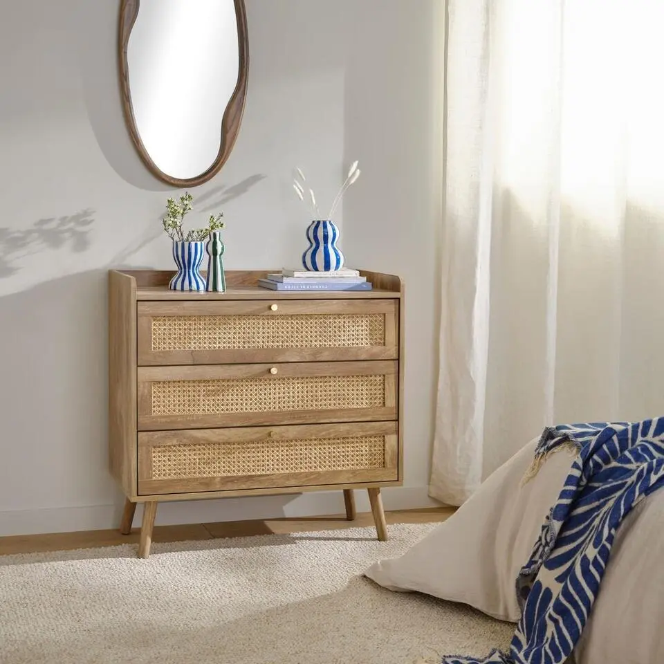 Calicosy - Ladekast 3 lades - Licht hout - 39x80x79 cm