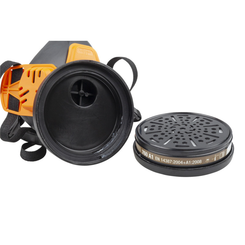 Demi-masque de protection respiratoire avec filtre A1 WOLFCRAFT