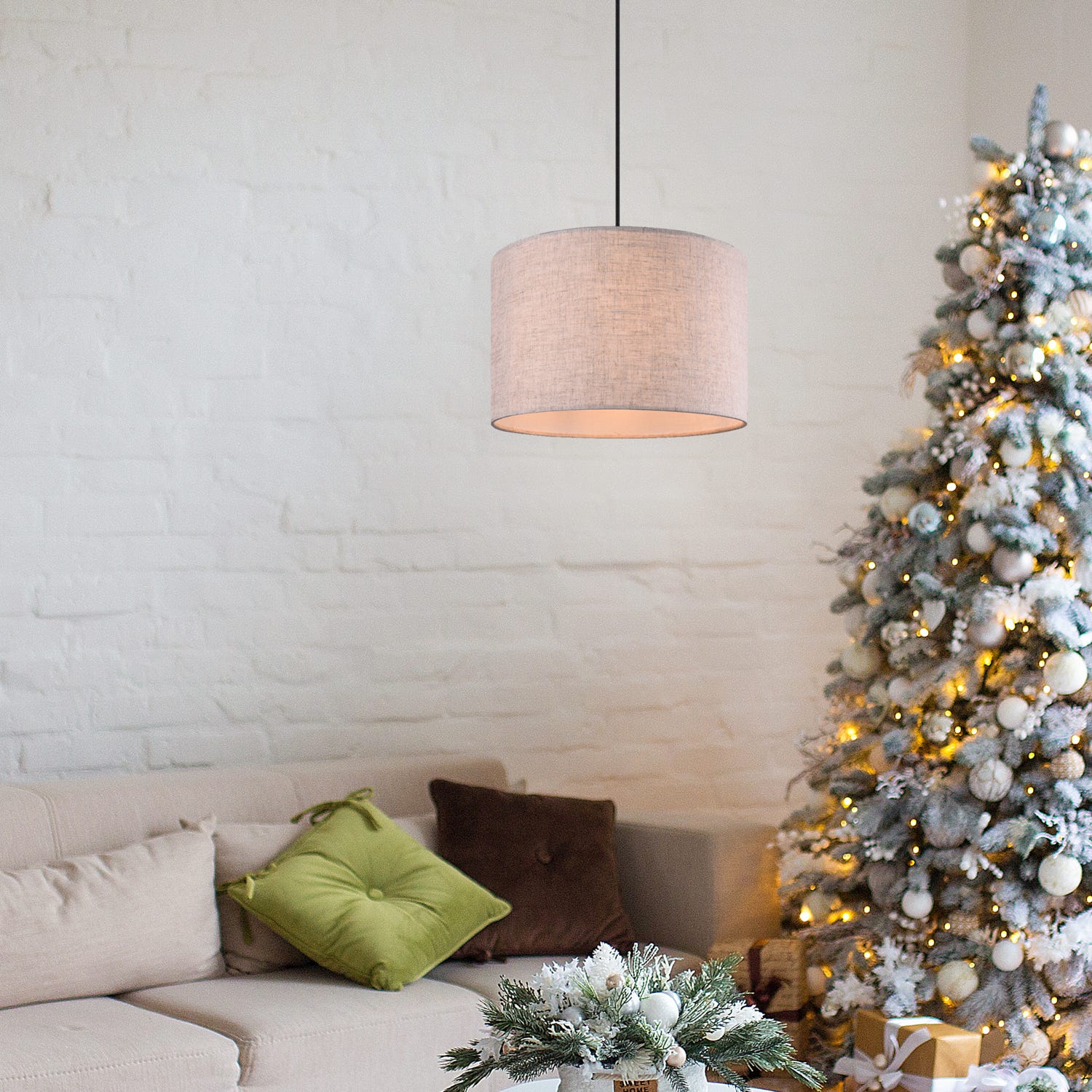 Lampadario con base in legno Elmau Trio