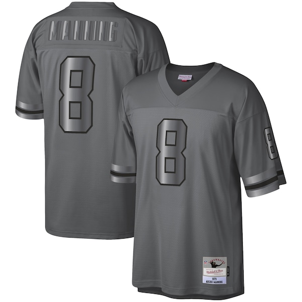 Archie Manning New Orleans Saints 1979 Retired Player Metal Legacy Jersey - Charcoal