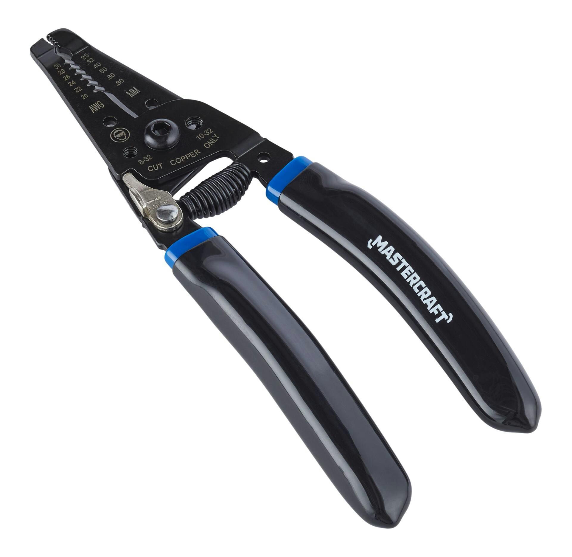 Mastercraft 20-30 Gauge Wire Stripper, Comfort Grip Handles, High Carbon Heat Treated Steel