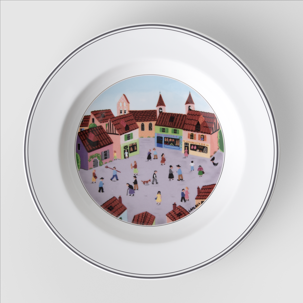 Design Naif Soup bowl - Multi-colored, 8.8'', Premium Porcelain