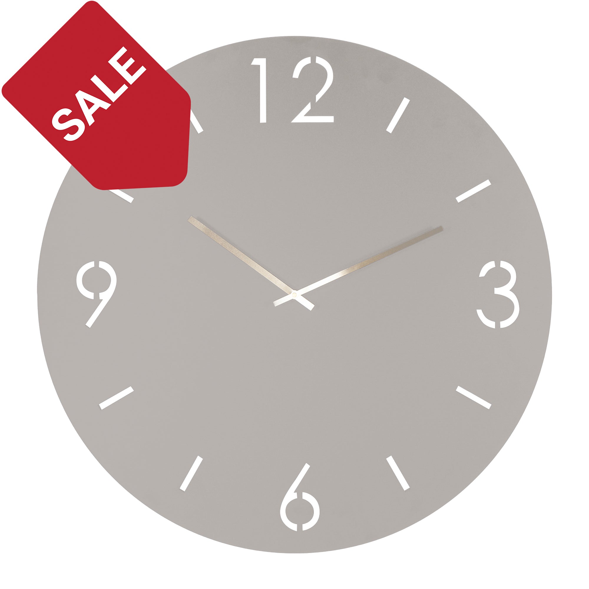 Spinder Design klok Time Ø 80 - Silky Taupe