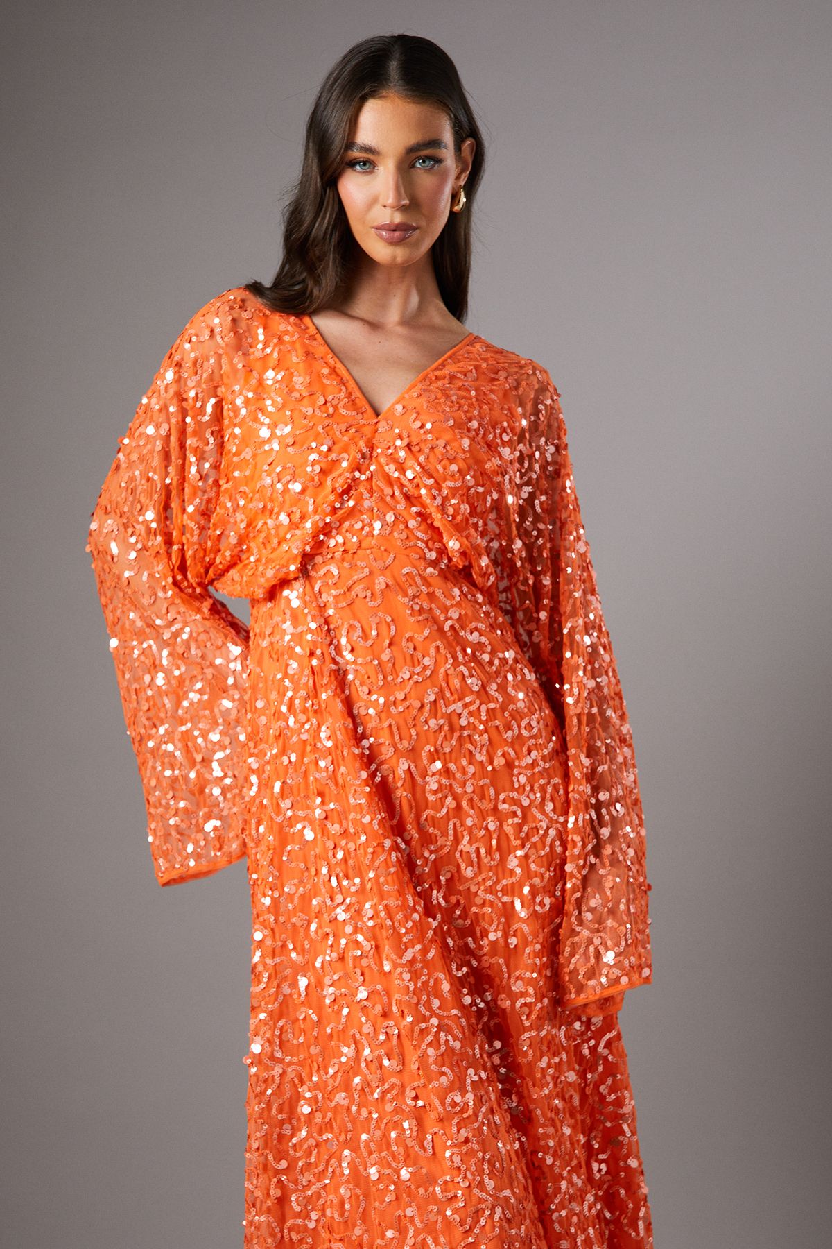 Coast Sequin Batwing Midi Dress
