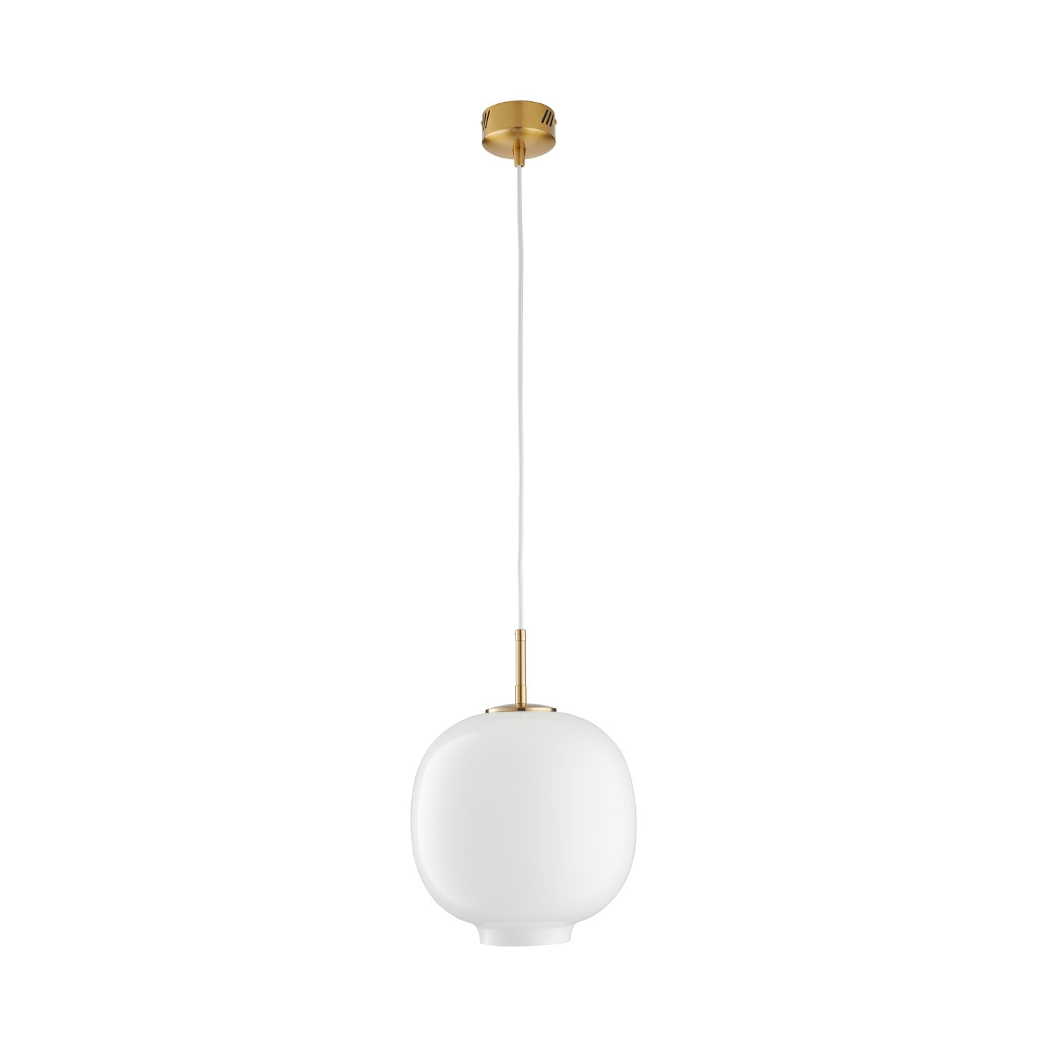 Lampa wisząca szklana BONI biała 35 cm