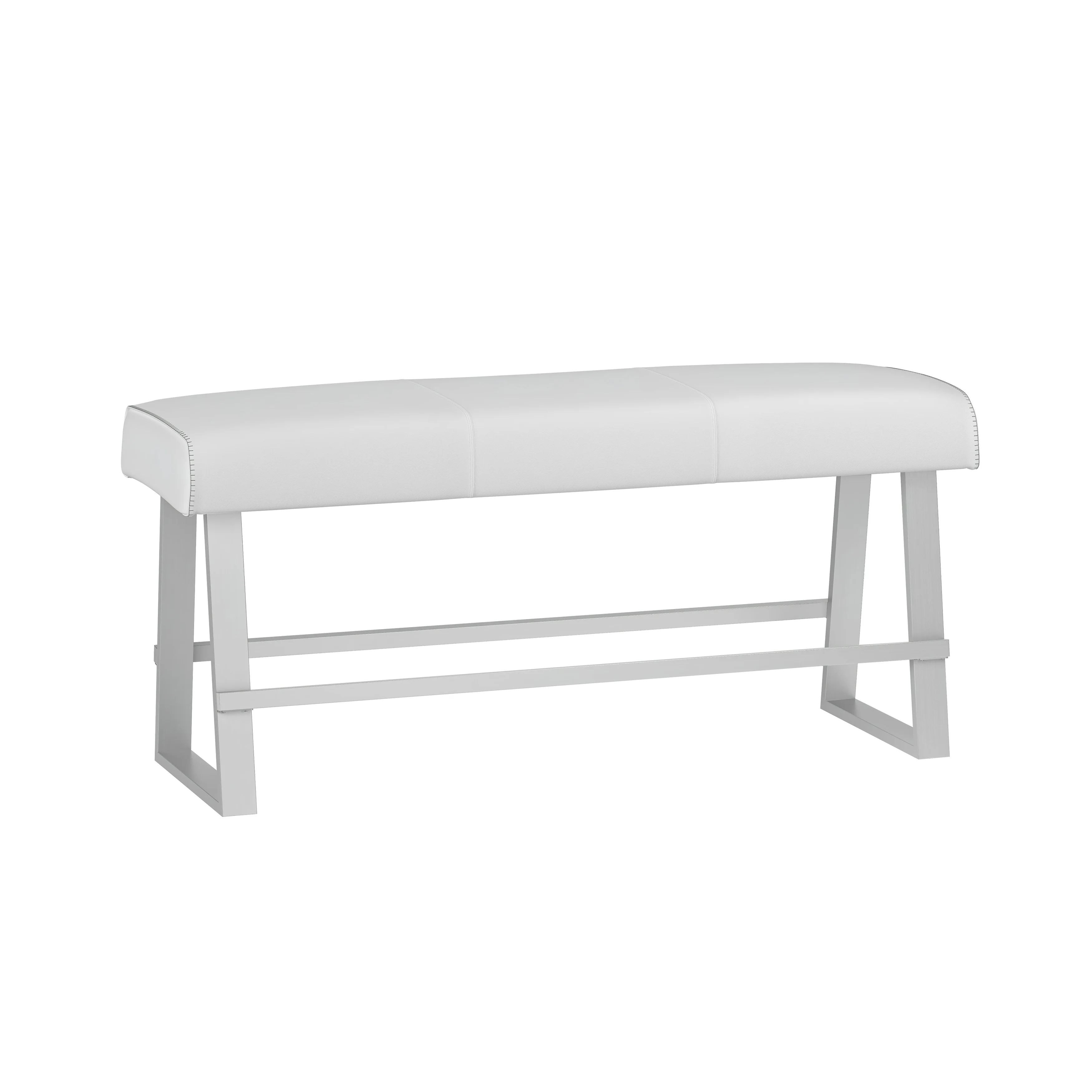 Somette Contemporary Counter Height Bench with Highlight Stitching
