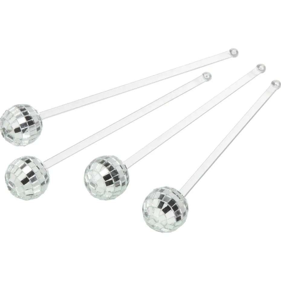 Kwantum Kerstservies | Cocktailsticks Disco Zilver – 4 Stuks