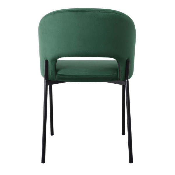 Krzesło tapicerowane K455 VELVET ciemnozielone