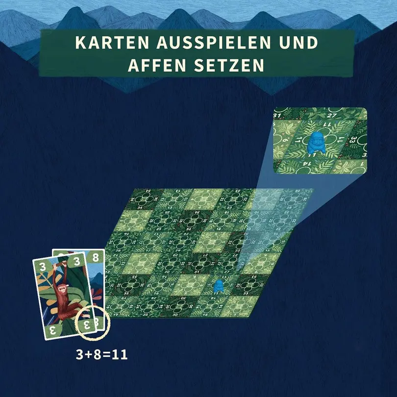 Familienspiel Set bestehend aus verschiedenen Artikeln Monkey Fun