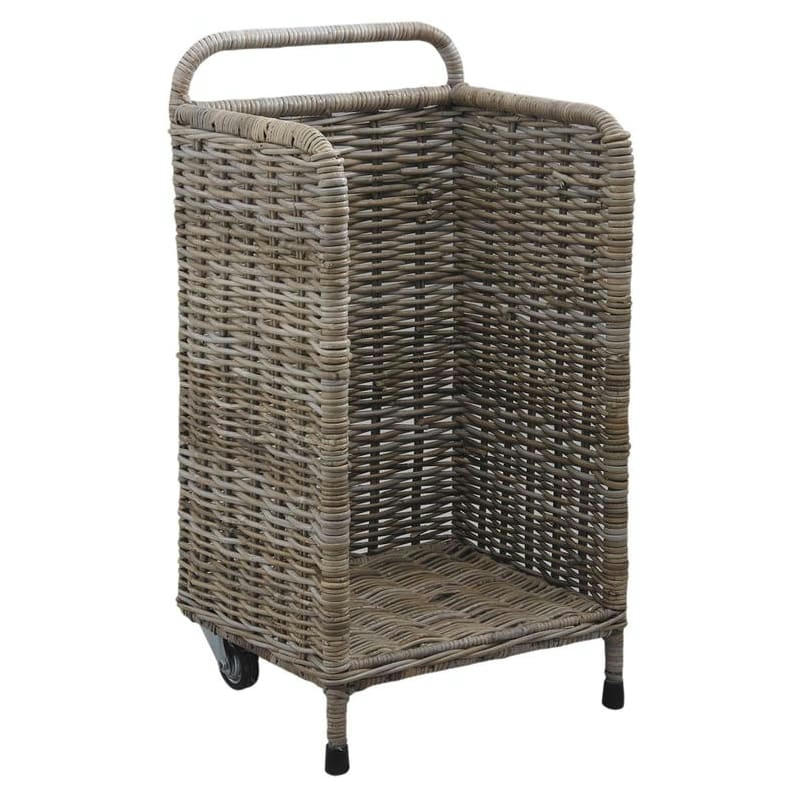 - Panier à buches à roulettes