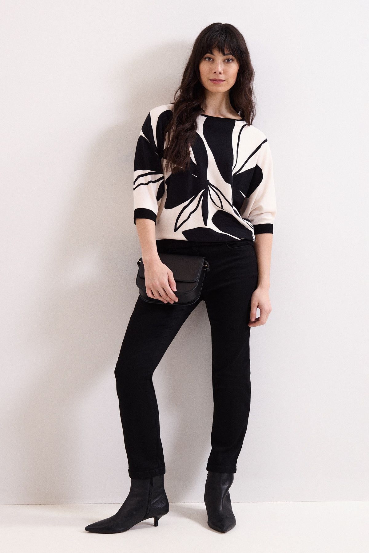 Phase Eight Printed Round Neck Knit Faith Jumper