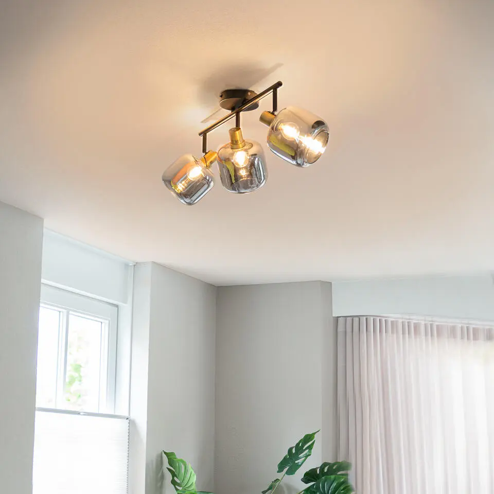 Qazqa richtbare spot zuzanna grijs e14