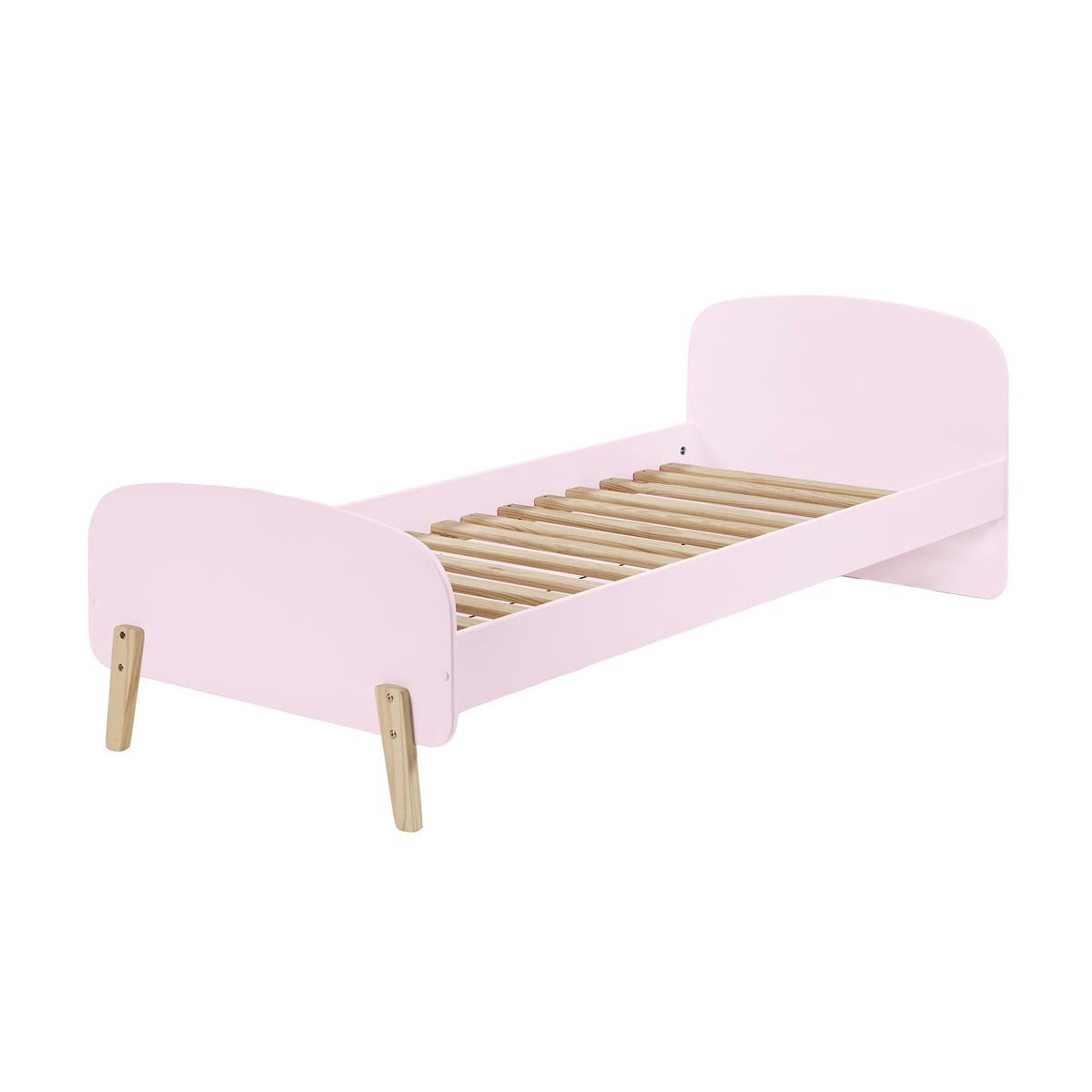 KIDDY - Lit 90x200 sommier inclus vieux rose