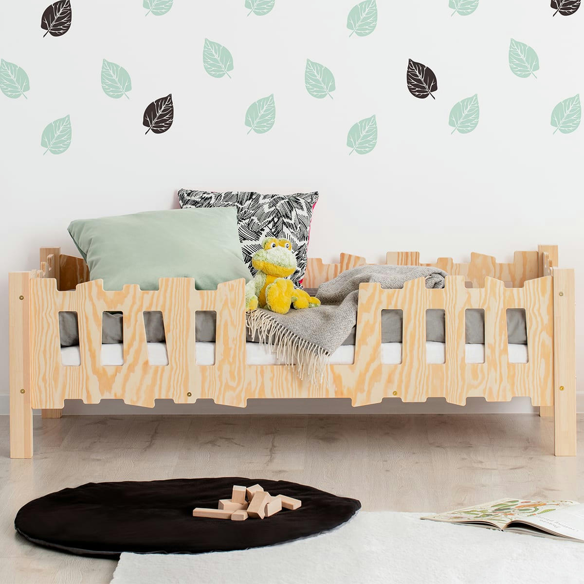 ELSA - Lit 70x140 sommier inclus naturel