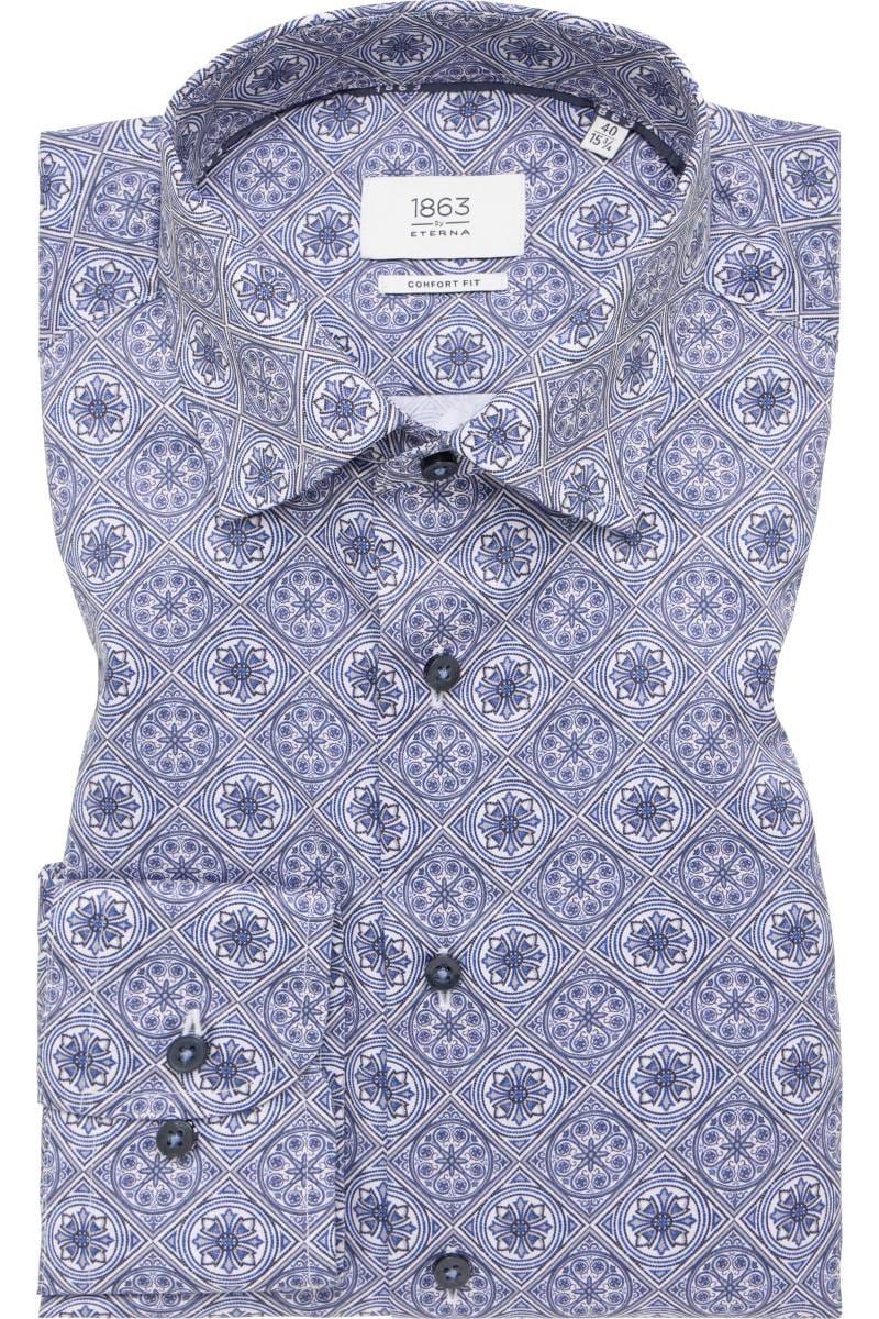 ETERNA 1863 Comfort Fit Hemd dunkelblau, Bedruckt