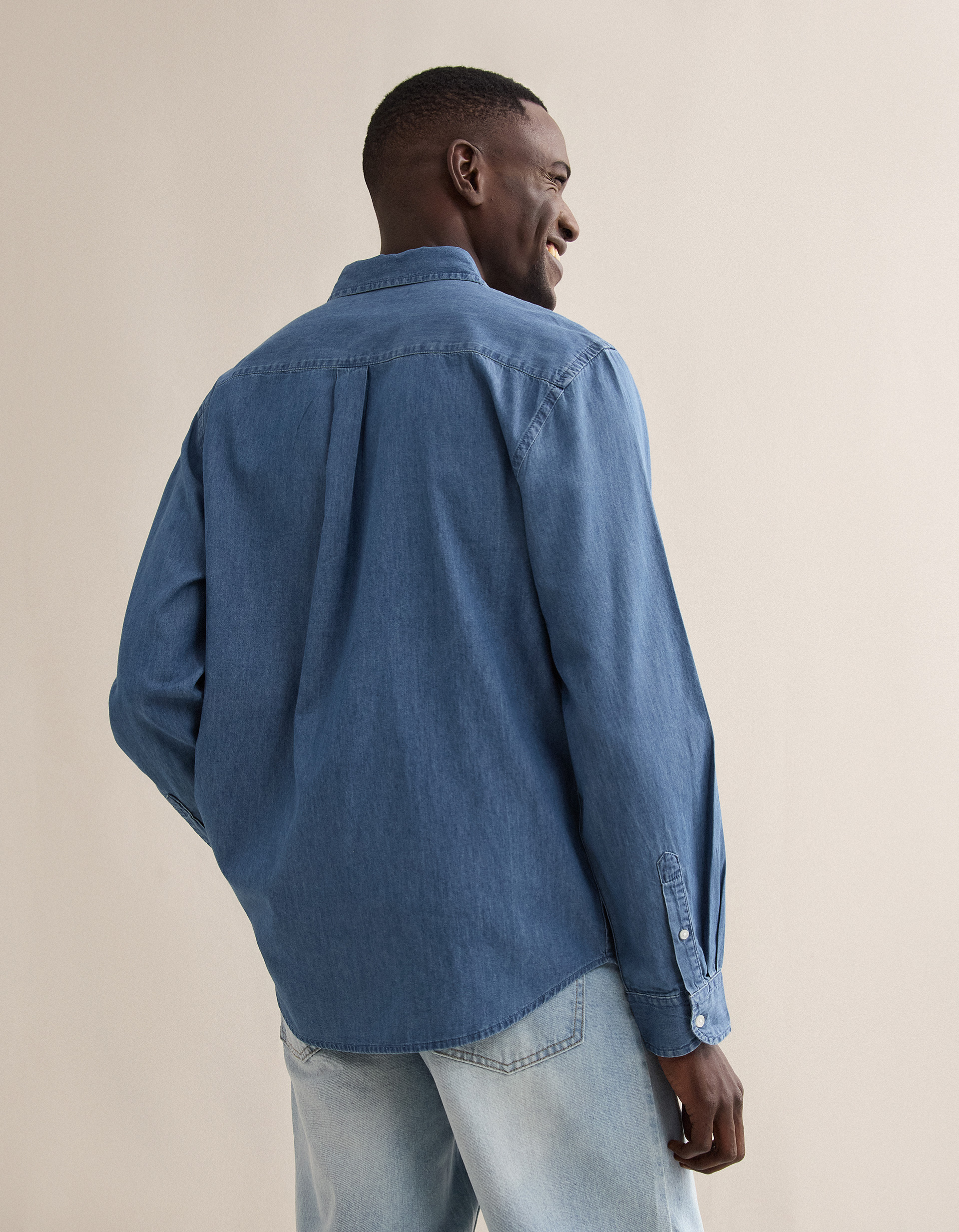 Camisa de Ganga, Homem, Azul