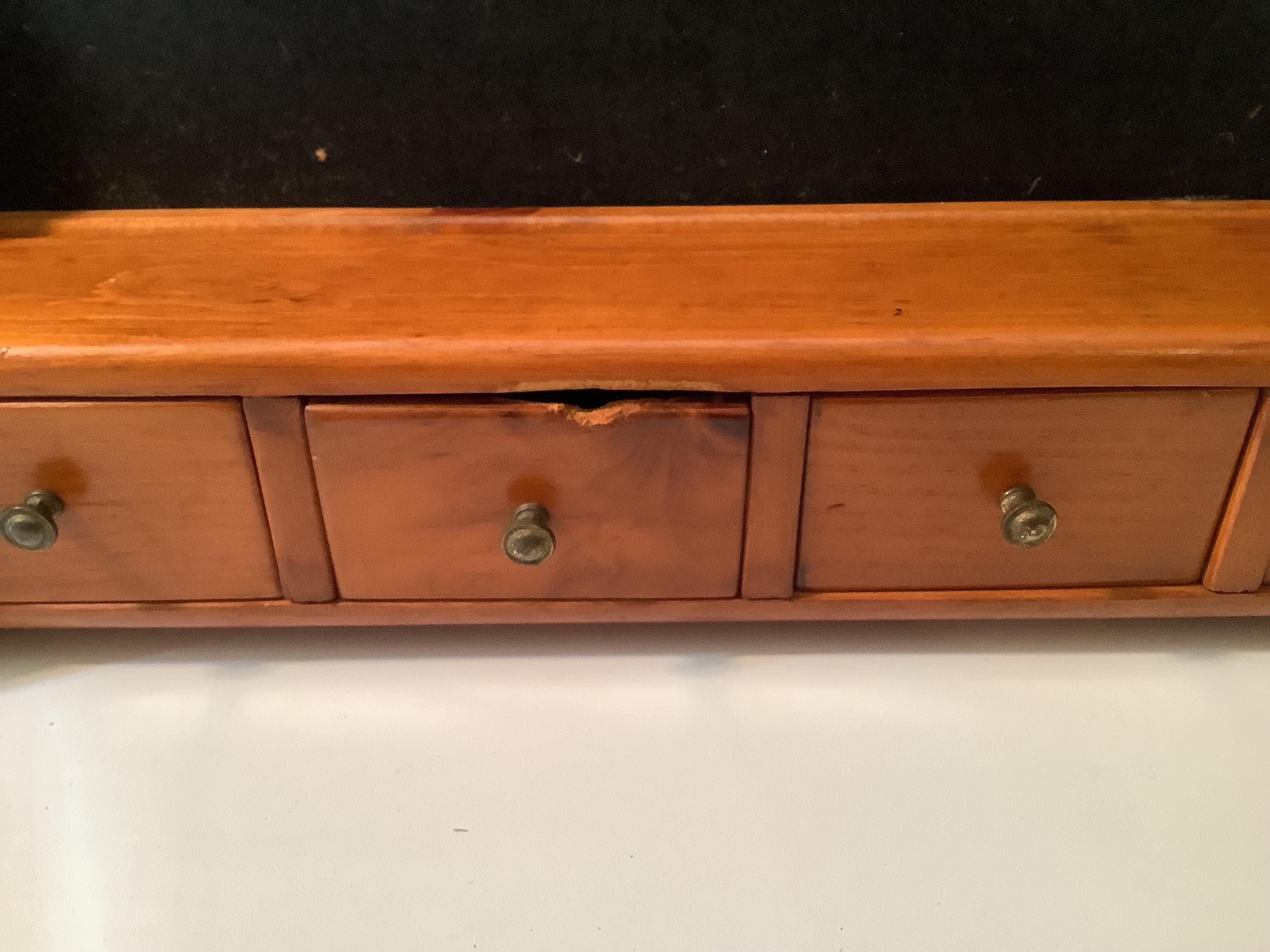 Wood Tabletop/Wall Hanging Chalkboard with Drawers