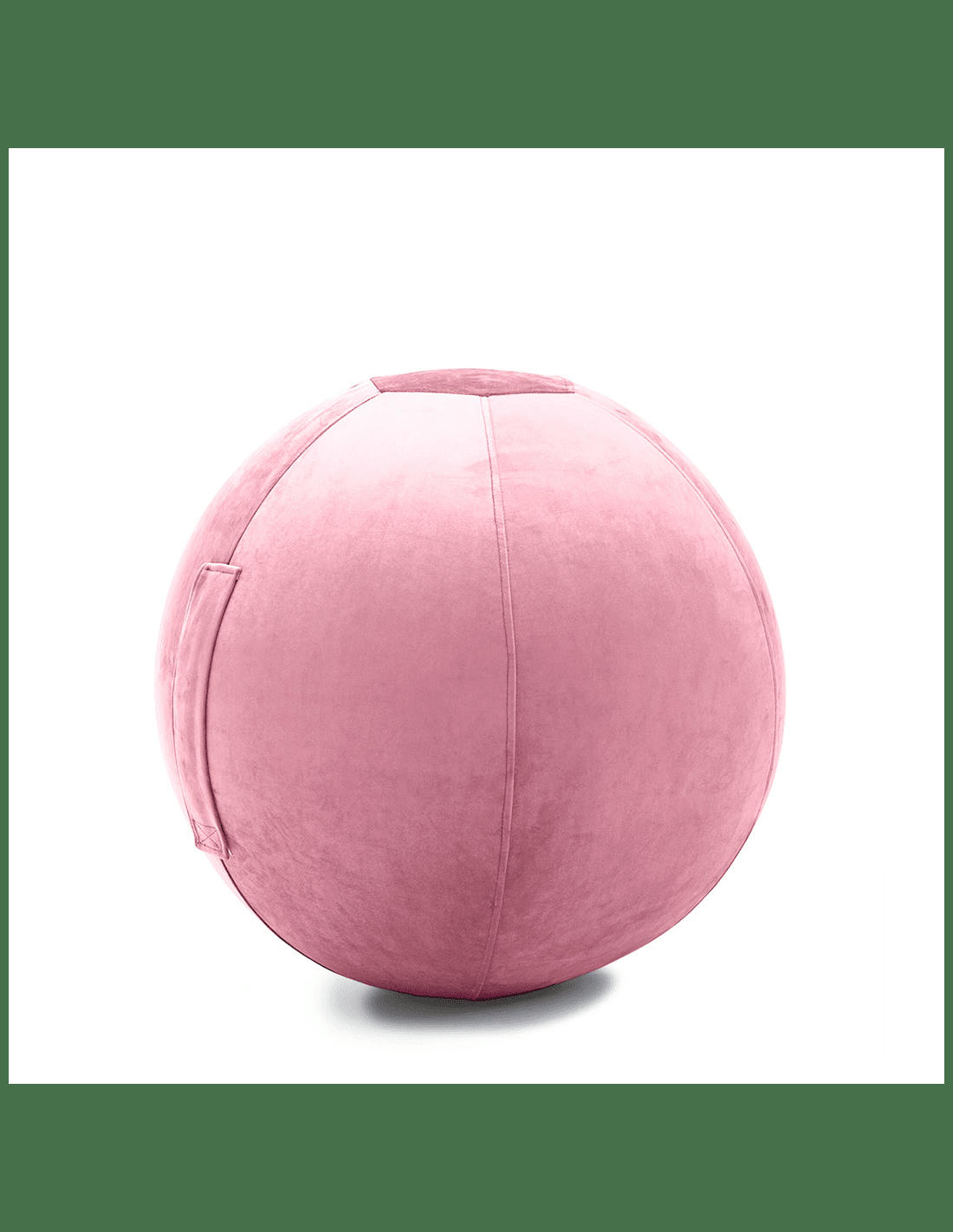 JUMBO CELESTE - Balle d'assise gonflable 65 cm enveloppe velours dragée