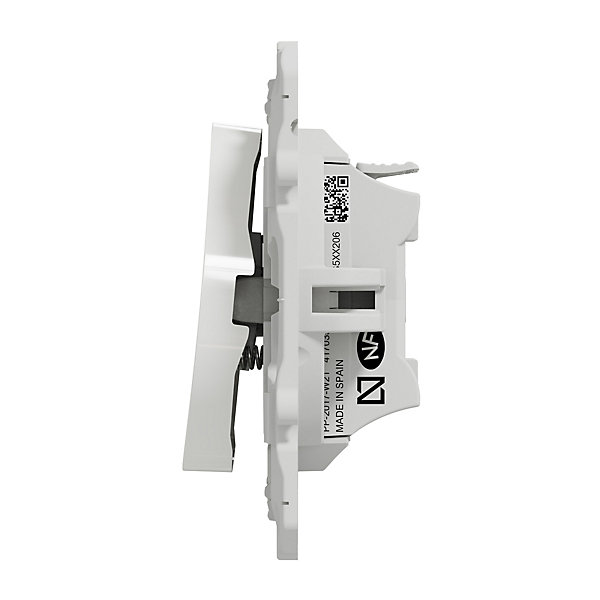 Interrupteur poussoir 10A à vis Schneider Electric Odace blanc