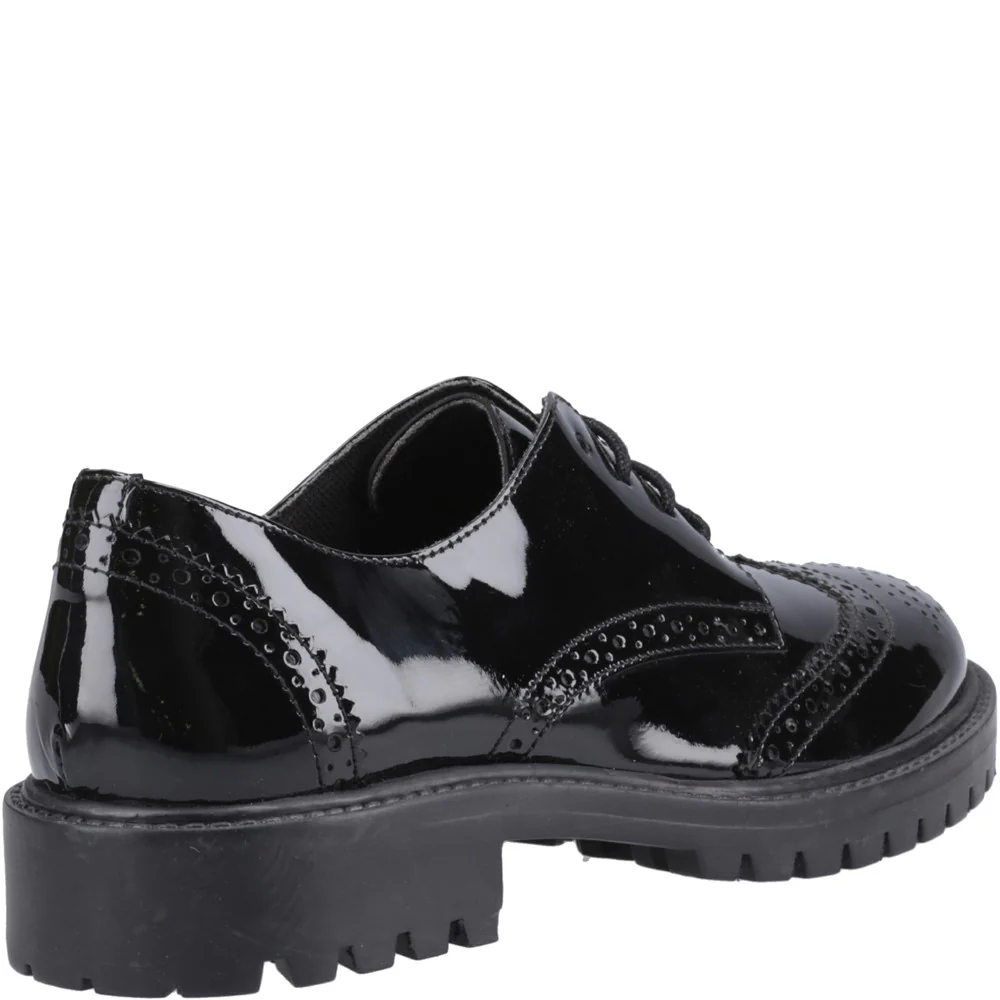 Hush Puppies Athena Patent XL Senior School Shoes