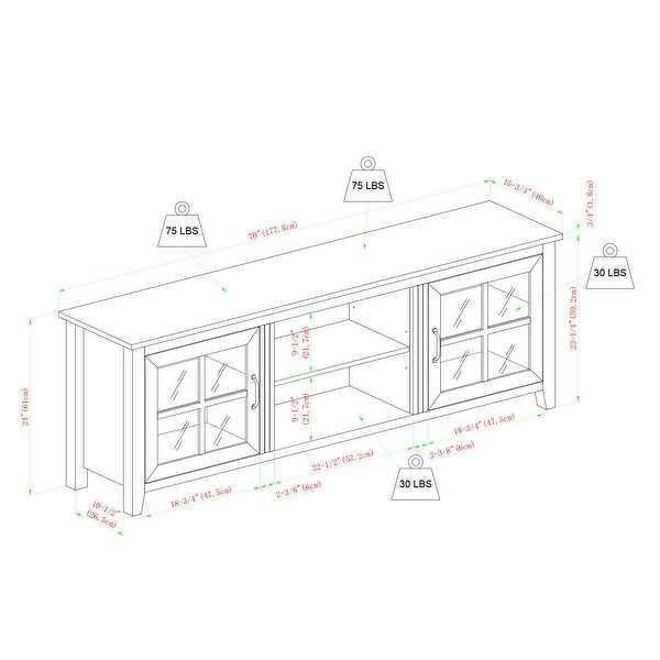 Middlebrook Dornbirn 70-inch Transitional TV Stand