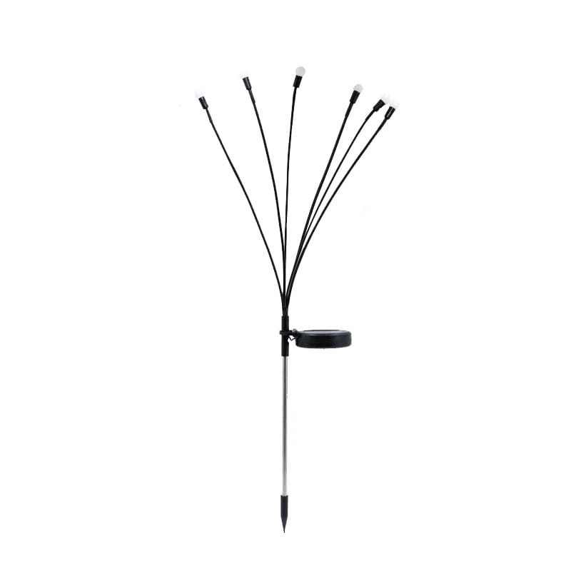 Lampa solarna ogrodowa 6xLED na szpikulcu czarna