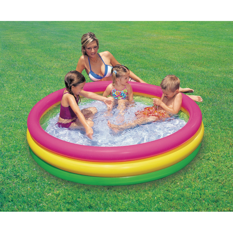 Piscine gonflable pour bébé 3 boudins 114 cm de diamètre INTEX