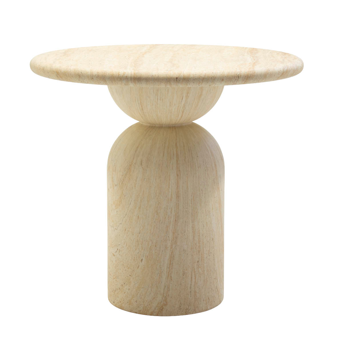 DÉJA Living Eettafel Djurö - Rond Travertin Eco Composiet - 80cm