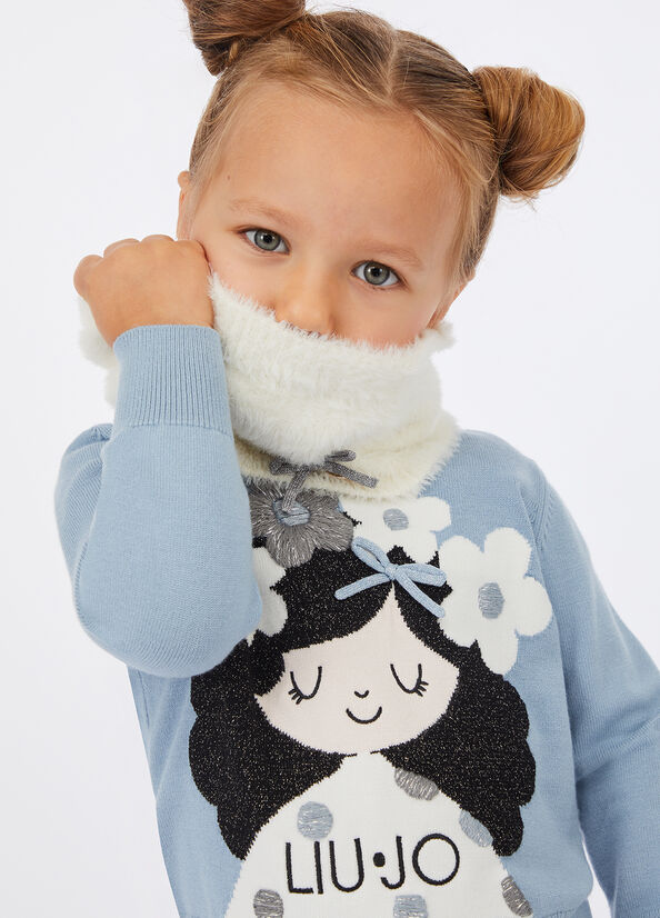 Scaldacollo con fiocchetti