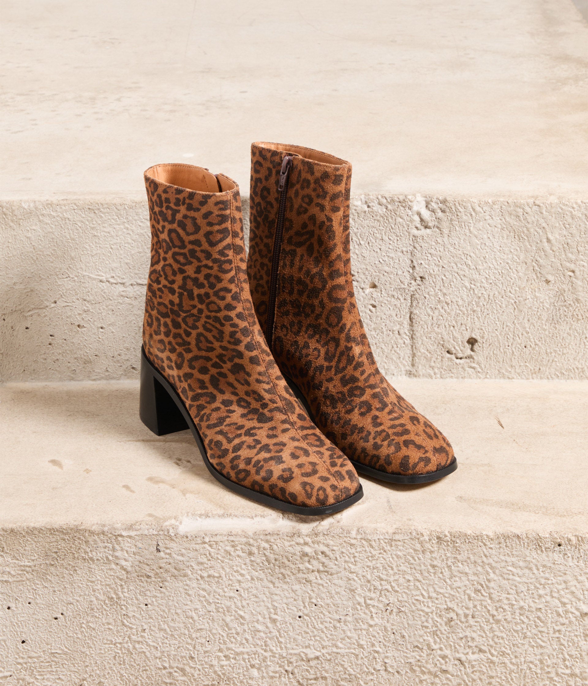Boots velours léopard Hulsa