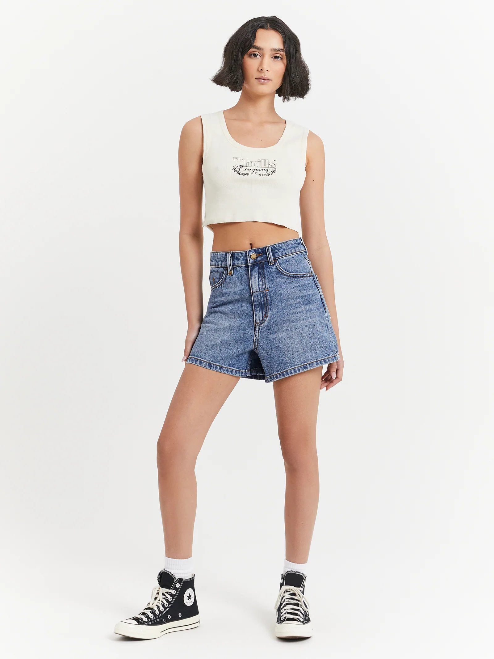 Speed Kills Crop Rib Singlet
