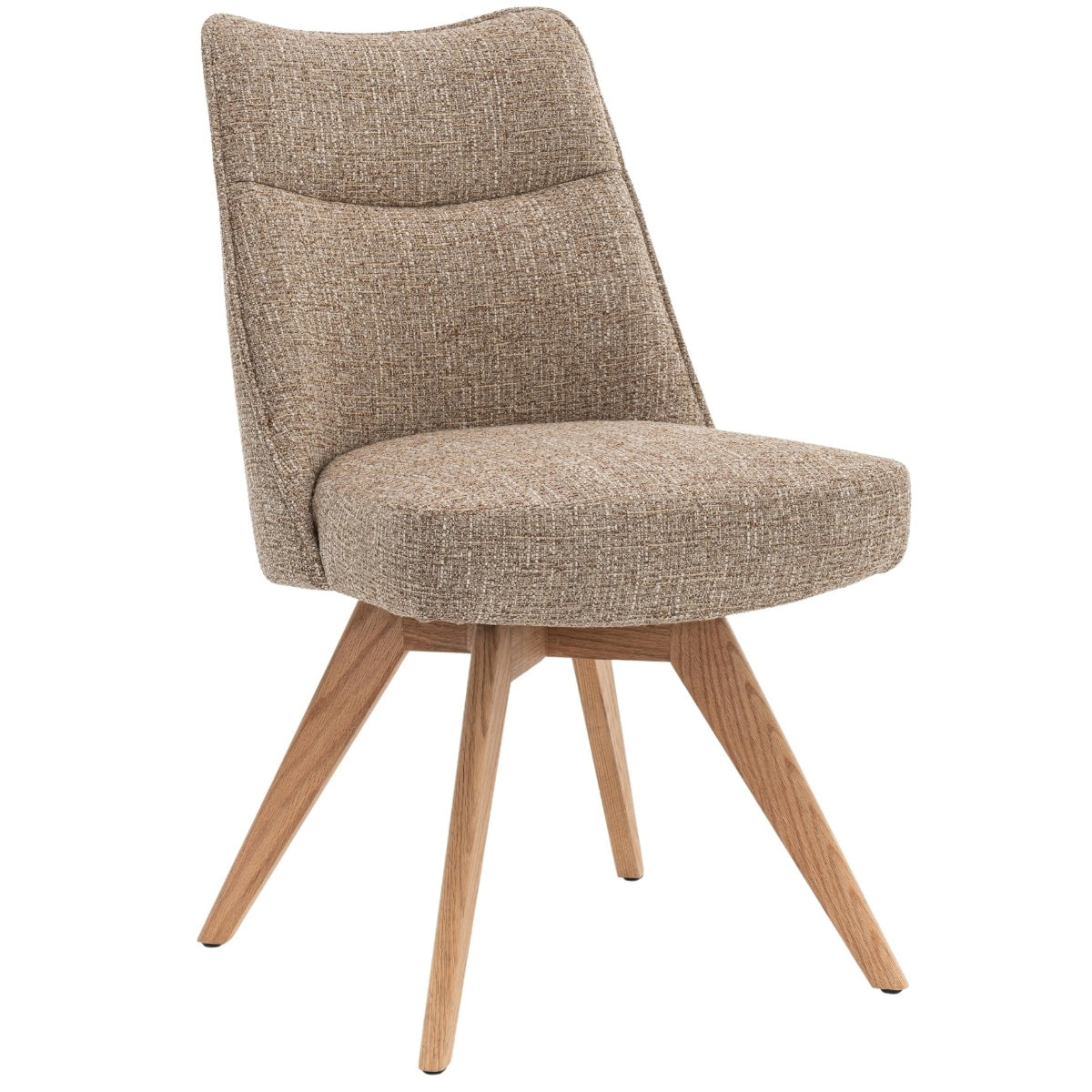 DÉJA Living Eetkamerstoel Meau - Taupe/Naturel - Draaibaar - Set van 2