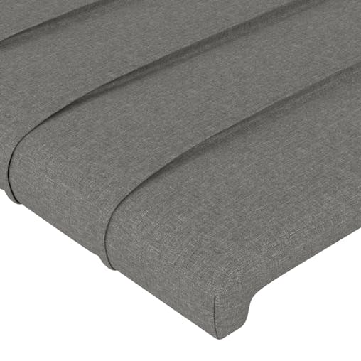 NNEVL LED Headboard Dark Grey 144x5x78/88 cm Fabric