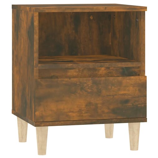 NNEVL Bedside Cabinets 2 pcs Smoked Oak 40x35x50 cm