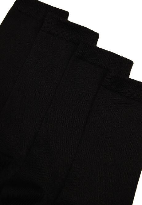 Womens 4pk Black Super Soft Ankle Socks