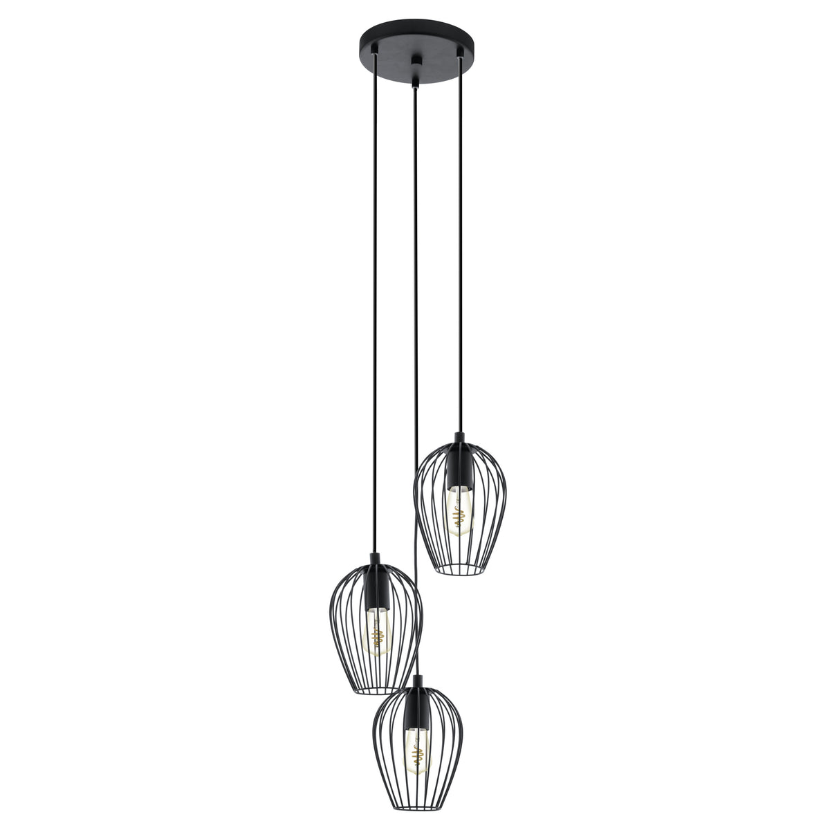 EGLO  hanglamp Newtown - e27 - ø 38 cm - zwart