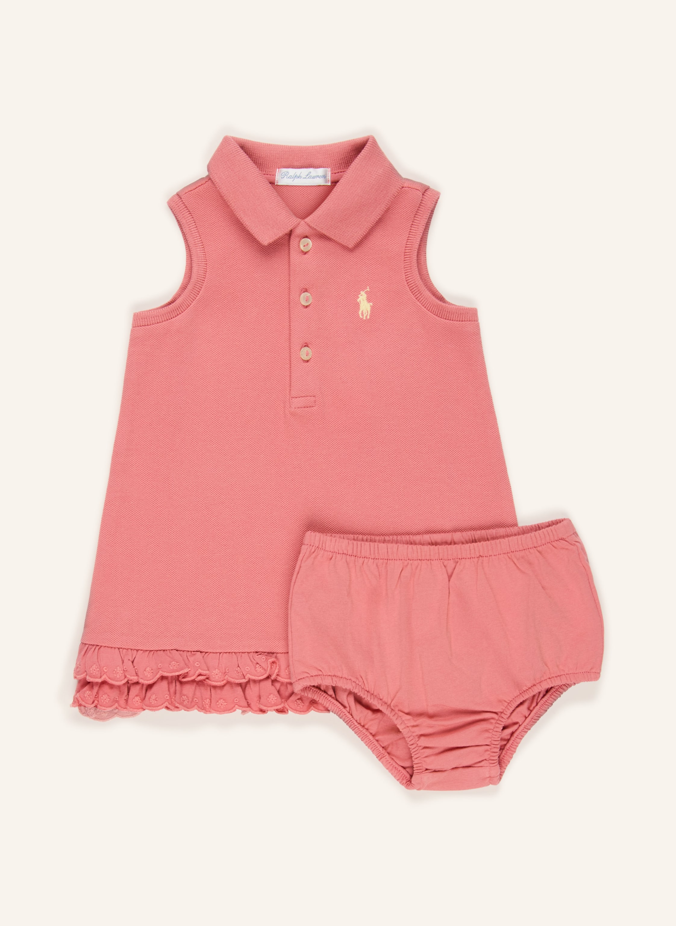 POLO RALPH LAUREN Set: Piqué-Polokleid und Hose