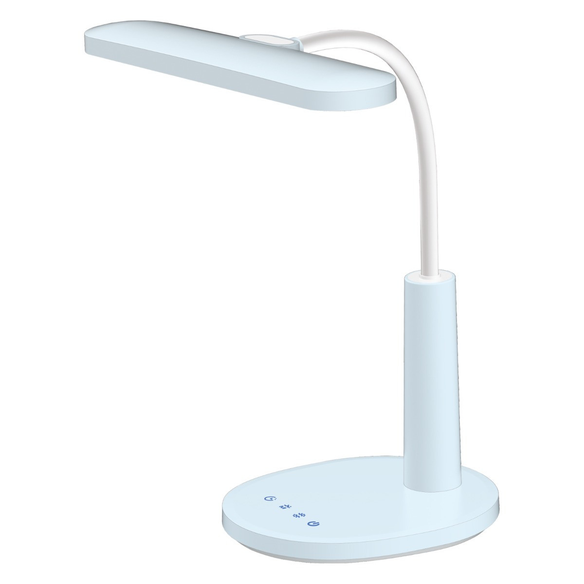 Lampka biurkowa ściemnialna Milo niebiesko-biała LED 10W wys:37cm Kaja