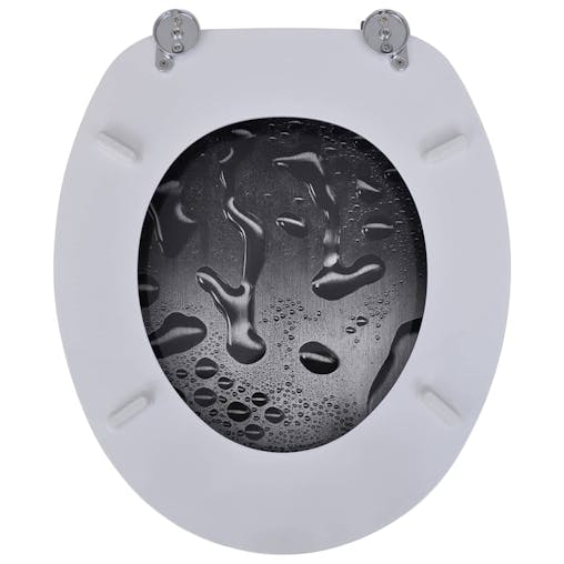 NNEVL Toilet Seats with Hard Close Lids MDF Water