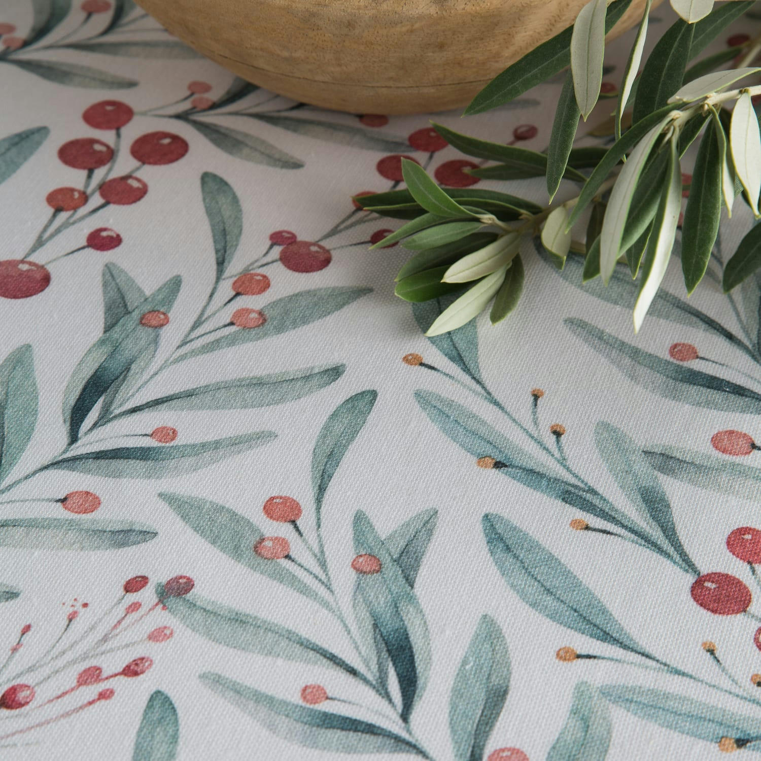 ACEBO - Nappe multicolore imprimée anti-taches coton 140x140 cm