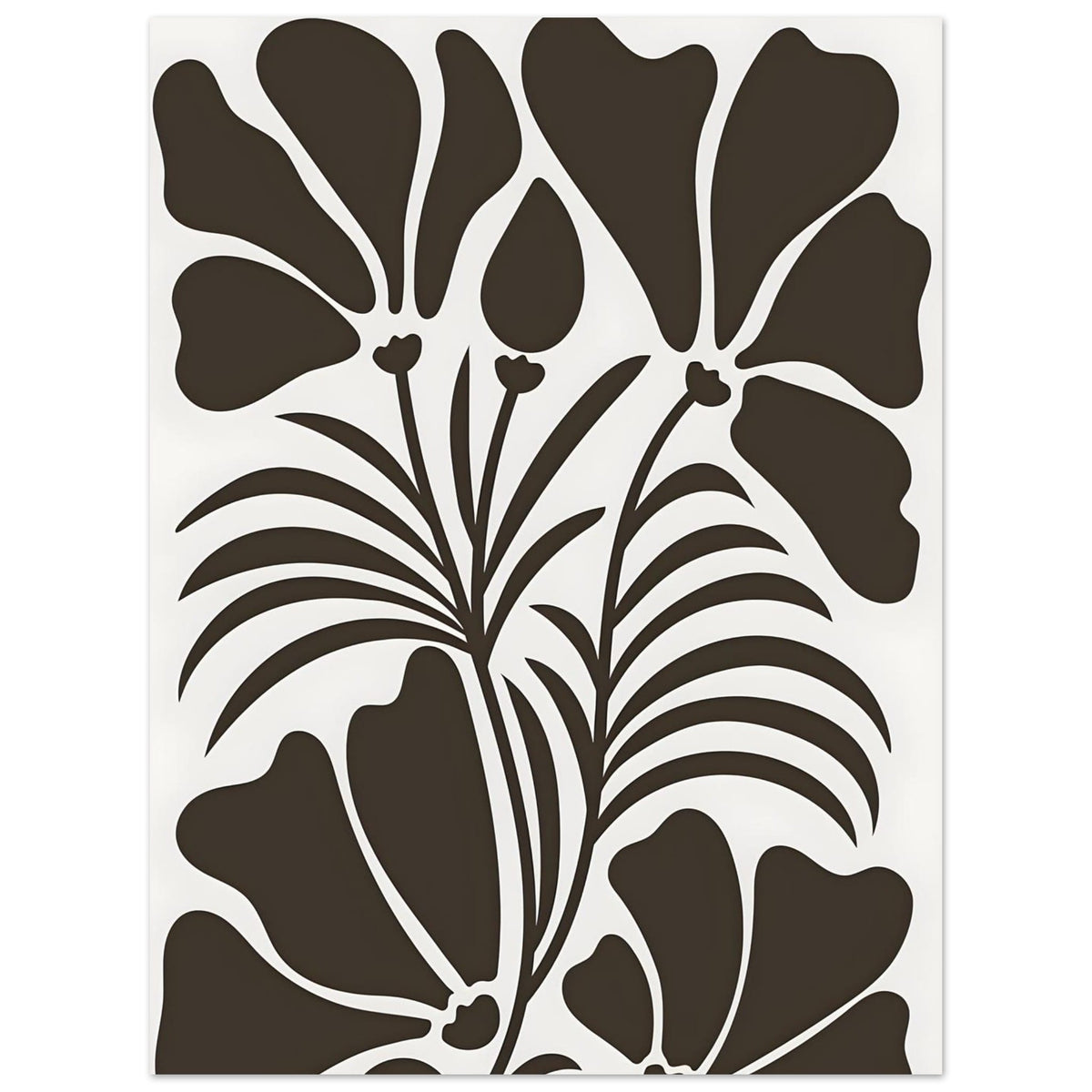 Artfulprints Poster Matisse – Botanical shapes  - 30x40 cm - Bruin