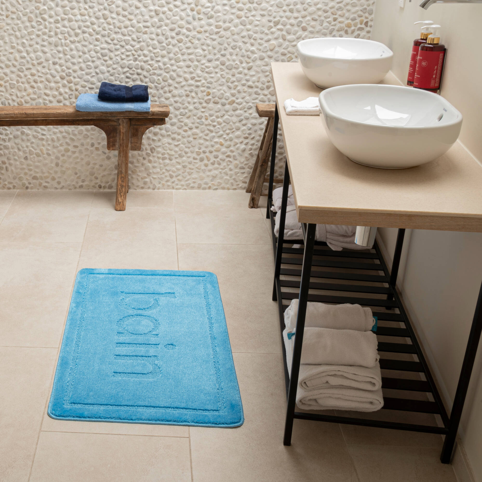 Tapis de bain motif "bain"