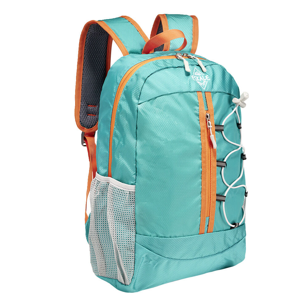 Sac à dos randonnée 20L polyester bleu et orange 27,5x12xH41cm